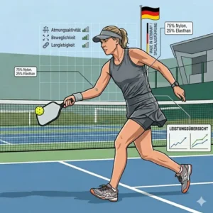 Detailansicht der praktischen Balltasche an der Innenshorts des pickleball rock damen funktional.