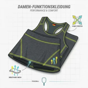 Modischer Sportrock und Top aus elastischer pickleball funktionskleidung für Damen