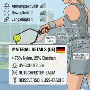 Übersicht der verschiedenen Farbvarianten des pickleball rock damen funktional Modells.