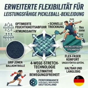 Perfekt für jede Jahreszeit präsentieren wir pickleball bekleidung elastisch im modernen Layering Look.