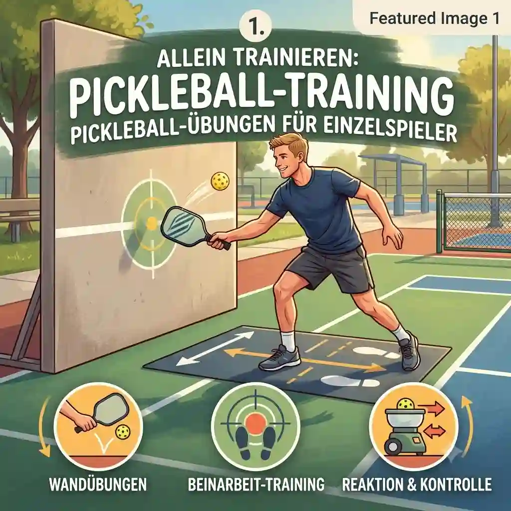 A player practicing wall drills outdoors for pickleball training allein.