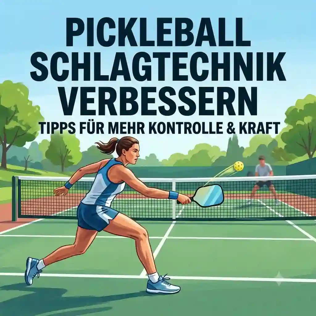 A player executes a controlled forehand shot on the court to improve their pickleball schlagtechnik verbessern.