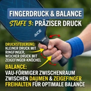 Illustration of a precise dink shot just over the net into the non-volley zone for pickleball-dink-schlagtechnik-kueche.