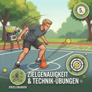 Solo paddle-bouncing drills for ball control when doing pickleball training allein at home.