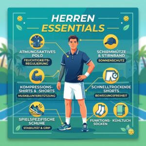 Functional pickleball kleidung für training for men including athletic shorts and a t-shirt.