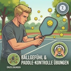 Reaction ball exercises and solo conditioning for pickleball training allein.